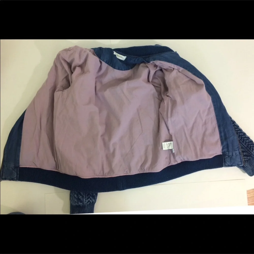 Anthropologie Bella Dahl Quilted Bomber Jacket Blue XS - Picture 6 of 8